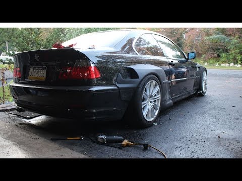 BMW E46 WIDEBODY ROCKET BUNNY KIT install Part3