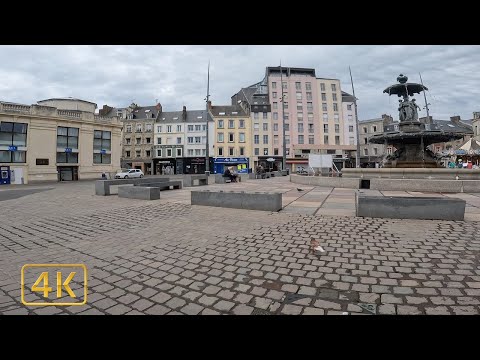 4K Walk In Cherbourg, France 🇫🇷