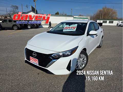 2024 Nissan Sentra S Plus CVT in White for sale at Davey Auto Sales Oshawa South in Oshawa, ON