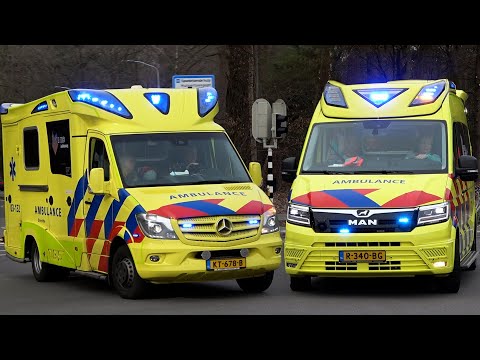 Ambulances met spoed naar het Scheperziekenhuis in Emmen