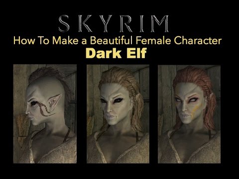 Skyrim Special Edition - How To Make a Good Looking Character - Dark Elf Female (No mods)