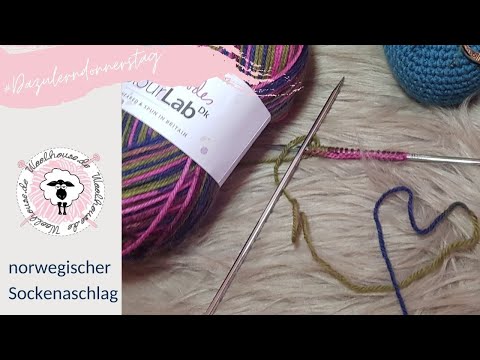 Norwegian sock cast-on knitting / elastic sock cast-on