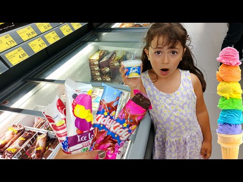 ESMA MARKETTEKİ BÜTÜN DONDURMALARI İSTEDİ KARAR VEREMEDİ