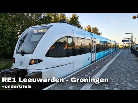 Sneltrein RE1 Leeuwarden - Groningen Arriva Gtw cabinerit cabview