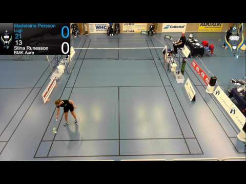 Senior SM Badminton 2017 - Åttondelsfinal DS - Madeleine Persson vs Stina Runesson