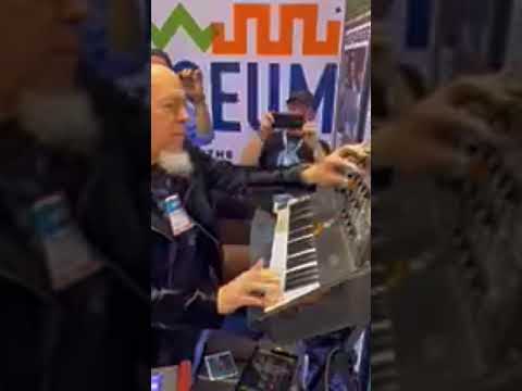 Playing Patrick Moraz’s Minimoog at NAMM 2024