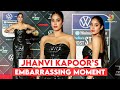Janhvi Kapoor Faces EMBARRASSING Moment In Skintight Gown On Red Carpet Of Most Stylish Awards 2023
