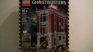 YouTube thumbnail: Unboxing LEGO Ghostbusters Firehouse Headquarters 75827