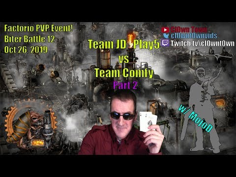 Factorio PVP Biter Challenge 12 - Team JD_Play5 vs. Team Comfy