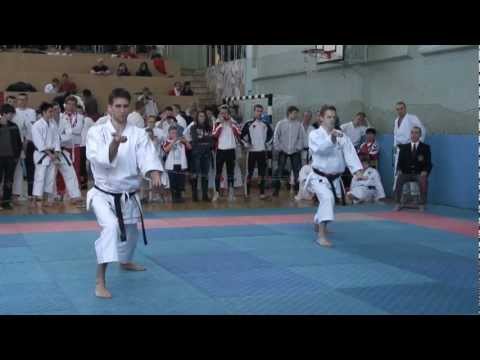 Shotokan Karate 2012 kata men semi-final Enpi Nedbaylo Sergey (Chelyabinsk) vs Marin Mikhail (S.Pet)