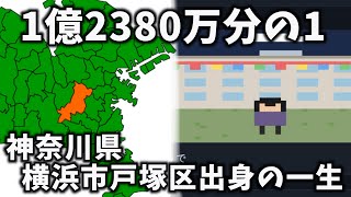 【1億2380万分の1】神奈川県横浜市戸塚区出身の女の子の一生
