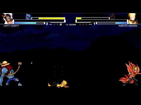 Nightmare Luffy and Gear 4th Boundman Luffy Vs Naruto Baryon Mode and So6p Naruto mugen