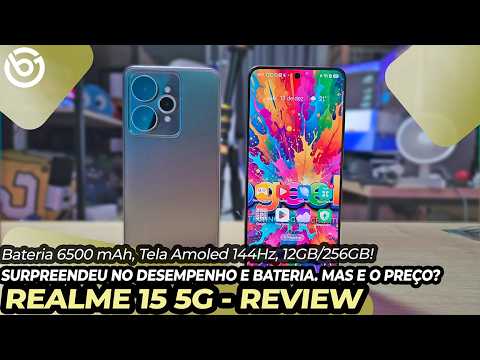 Thumbnail for Realme 15 5G | BATERIA MONSTRO 6500 mAh, Ótimo Desempenho e Câmeras! Análise / Review