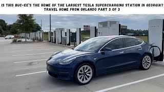 Is This Buc-ees The Largest Tesla Supercharging Station In Georgia? Travel Home From Orlando Part 3