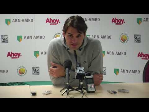 Federer Reacts To Rotterdam Victory Over Mahut