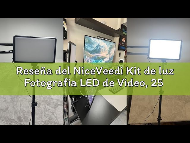 Vídeo relacionado con 2 Paquete Luz Fotografia LED Kit de Video, 25 cm*20 cm Fotografía LED de 2800-6500 K, 175 cm Estudio Regulable con Soporte de Trípode y Soporte para Telé para Filmación/Zoom/Videoconferencia/TikTok