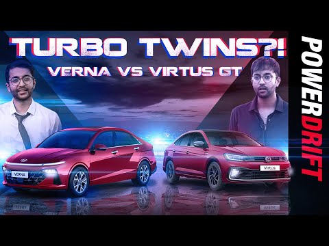 Hyundai Verna vs Volkswagen Virtus GT | Double Trouble | PowerDrift