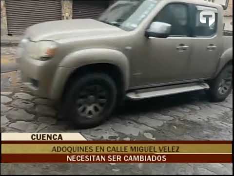 Adoquines en calle Miguel Velez necesitan ser cambiados