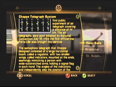 da vinci code xbox game cheats