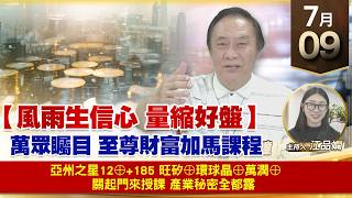 【財經至尊】 王曈  0709《【風雨生信心 量縮好盤】》亞州之星12⊕+185%旺矽⊕環球晶⊕萬潤⊕    關起門來授課 產業秘密全都露
