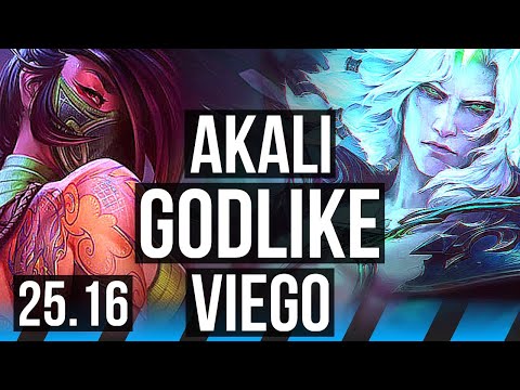 AKALI vs VIEGO (MID) | Godlike | KR Master | 25.16