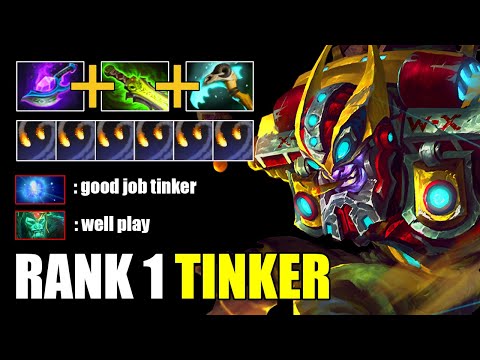 Rank 1 Tinker "Quoarine", Crazy Tinker Gameplay | Tinker Dota 2 Gameplay