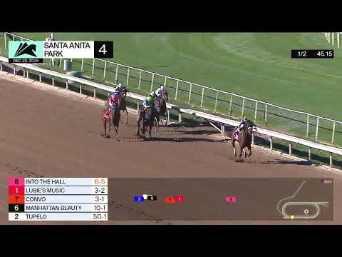 Into the Hall wins Race 4 on Monday, December 29 at Santa Anita Park