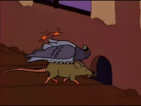 Die Taubenratte - The Simpsons S08E01 - Hugo, kleine Wesen und Kang [Deutsch/German]