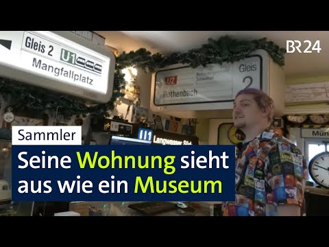 Beeindruckende Sammlung: U-Bahn in der Küche, Zuganzeigen im Wohnzimmer | Abendschau | BR24