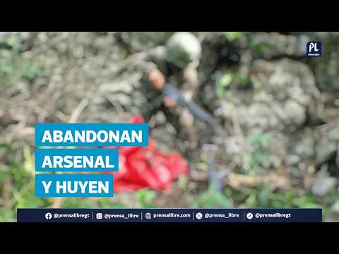 Grupo armado huye hacia México y abandona arsenal en La Democracia, Huehuetenango, según Ejército
