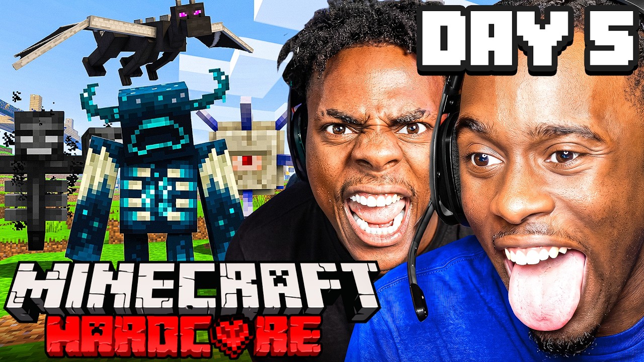 FIGHTING EVERY BOSS RIGHT NOW ⛏️🧱 KAI & SPEED HARDCORE MINECRAFT MARATHON | DAY 5 PART 2