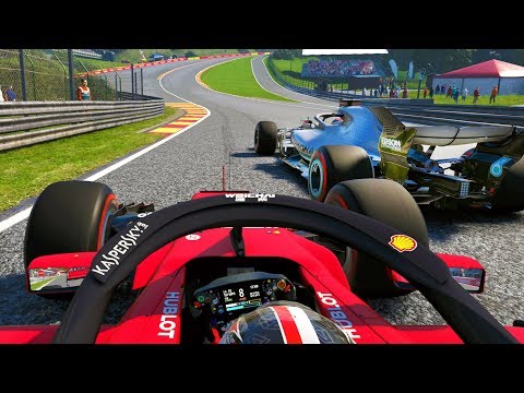 GOOD FERRARI STRATEGY CALLS?! F1 2019 Mod CAREER MODE Part 13: Belgium