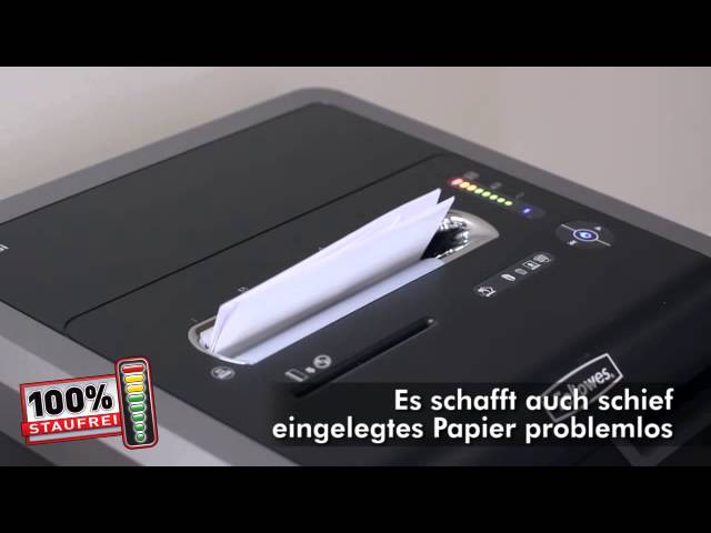 Video teaser for Fellowes® Powershred® 325 Series Cross-Cut Shredder Demo - German