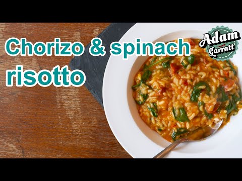 Chorizo & spinach risotto | Easy swap out risotto recipe | pantrydemic recipe #4