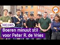 Boeren houden een minuut stilte om Peter R. de Vries te steunen