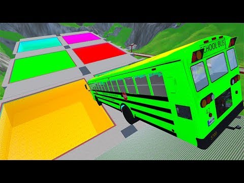 Car Jump Arena Jumping In Pizza & Pools Car Crashes #2 - BeamNG drive