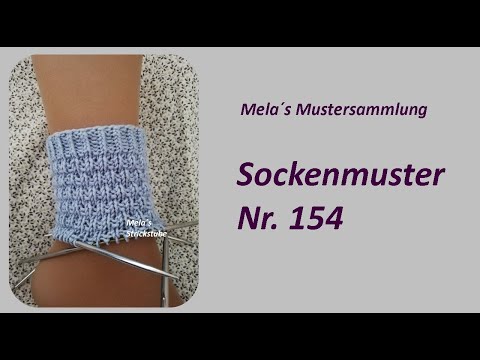 Sockenmuster Nr. 154 - Strickmuster in Runden stricken / Socks knitting pattern