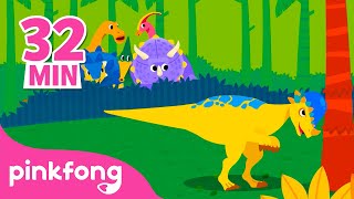 Kumpulan lagu &amp; kartun dinosaurus | Pteranodon, Pachycephalosaurus, Tyranno | Pinkfong &amp; Baby Shark