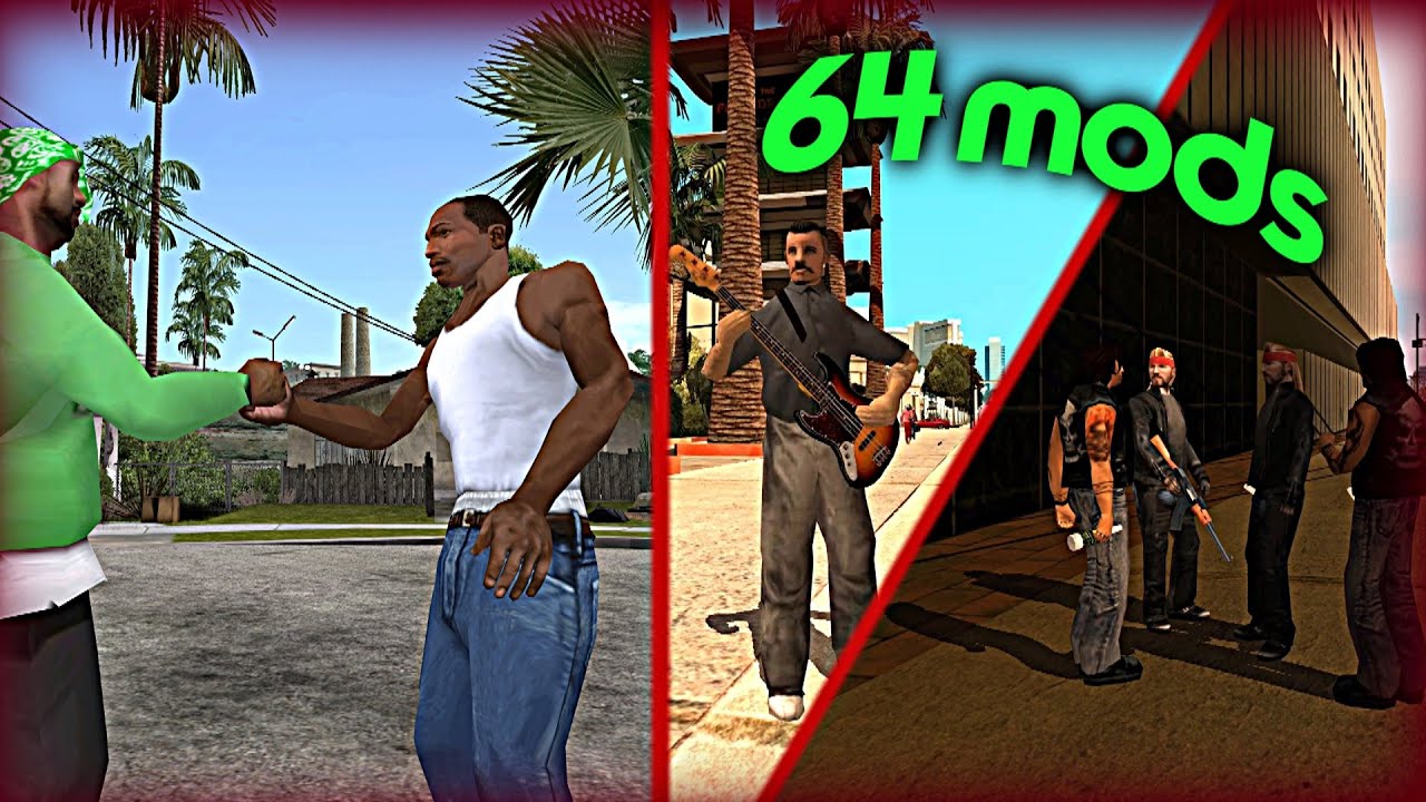 I Installed 64 Mods in GTA San Andreas - GTA SA Mods Showcase