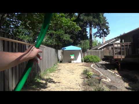 Shooting the Malachite Serpent - 50 55 Pound Furniture Grade PVC Pipe Bow