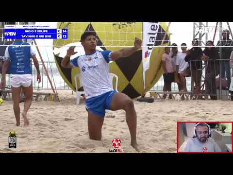 GAME - Índio and Felipe x Tavinho and Gui Bsb - National Open Footvolley Semifinal React FTV Ep 804