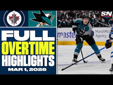 Winnipeg Jets at San Jose Sharks | FULL Overtime Highlights - March 1, 2026