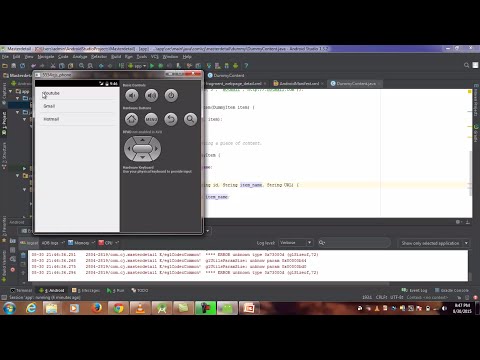 Tutorial on Master Detail Flow