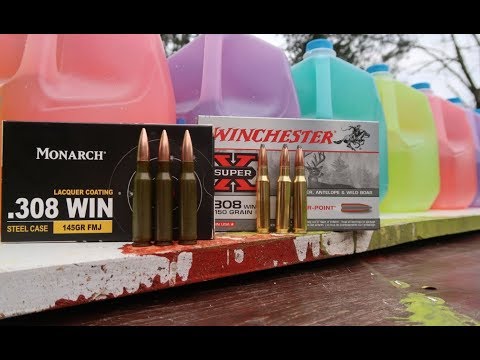 308 FMJ vs 308 SOFT POINT - HOW MANY MILK JUGS???