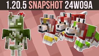 Minecraft 1.20.5 Snapshot 24W09A | Dyeable Wolf Armor & Sheer'd Bogged!