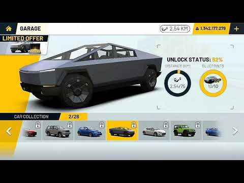 COLLECTING ALL BPS OF TESLA CYBER TRUCK. EXTREME CAR DRIVING.