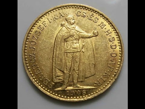 10 Korona 1908 K.B. Kremnitz Austria Hungary Gold