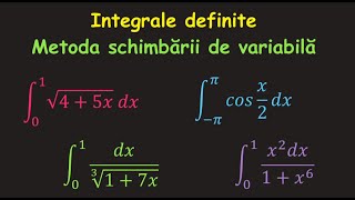 Integrale metoda schimbarii de variabila exercitii clasa 12(Invata Matematica Usor-Meditatii Online)