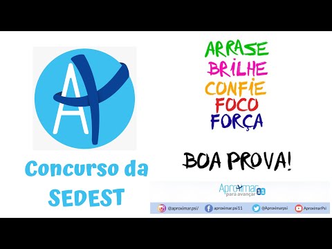 Concurso da SEDEST - BOA PROVA!