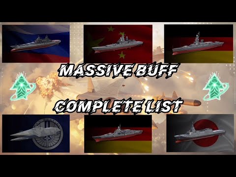 MASSIVE BUFF !! List of all buffed ships in Modern Warships !!! 